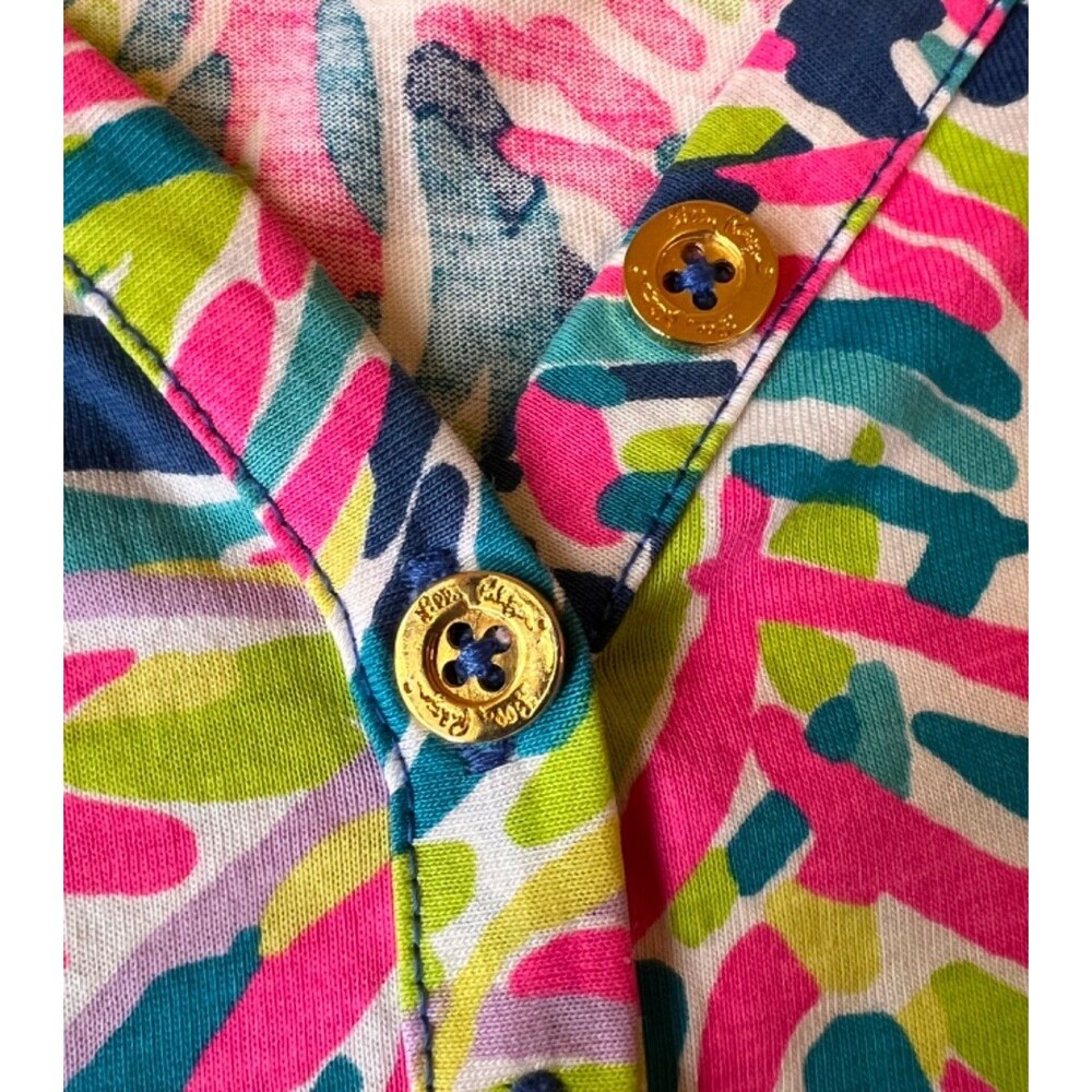 LILLY PULITZER Palmira Dress Indigo Palm Reader Preppy Resort Beach Womens Small - Picture 5 of 10